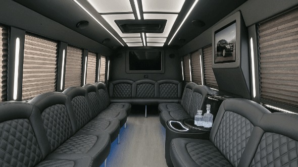 Interior of Anaheim Party Bus Company's 20 Passenger Party Bus in Anaheim