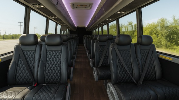 Interior of Santa Ana Party Bus Company's 25 Passenger Minibus in Santa Ana