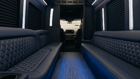 Interior of Irvine Party Bus Company's 25 Passenger Party Bus in Irvine