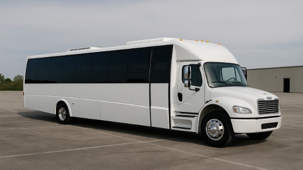 Exterior of Santa Ana Party Bus Company's 30 Passenger Minibus in Santa Ana