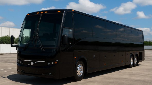Exterior of Garden Grove Party Bus Company's 50 Passenger Party Bus in Garden Grove