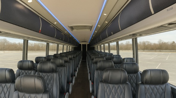 santa ana 54 passenger charter bus interior