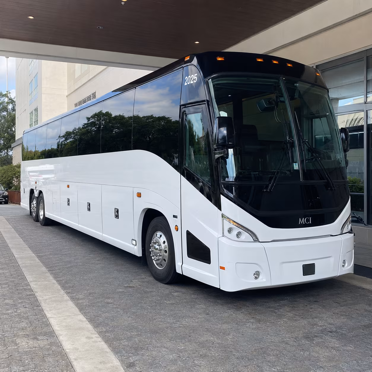 Santa Ana Airport Shuttle & Transportation party bus exterior