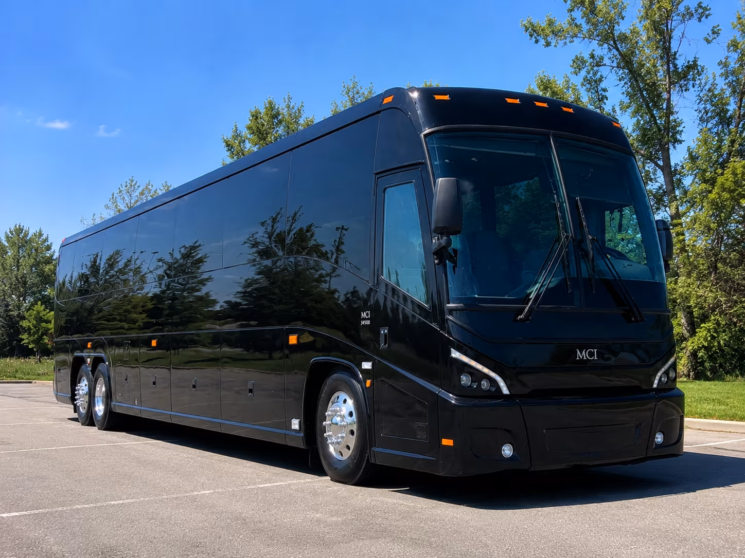 Santa Ana Airport Shuttle & Transportation party bus exterior