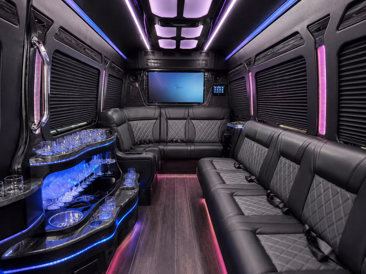 Santa Ana Airport Shuttle & Transportation onboard seating