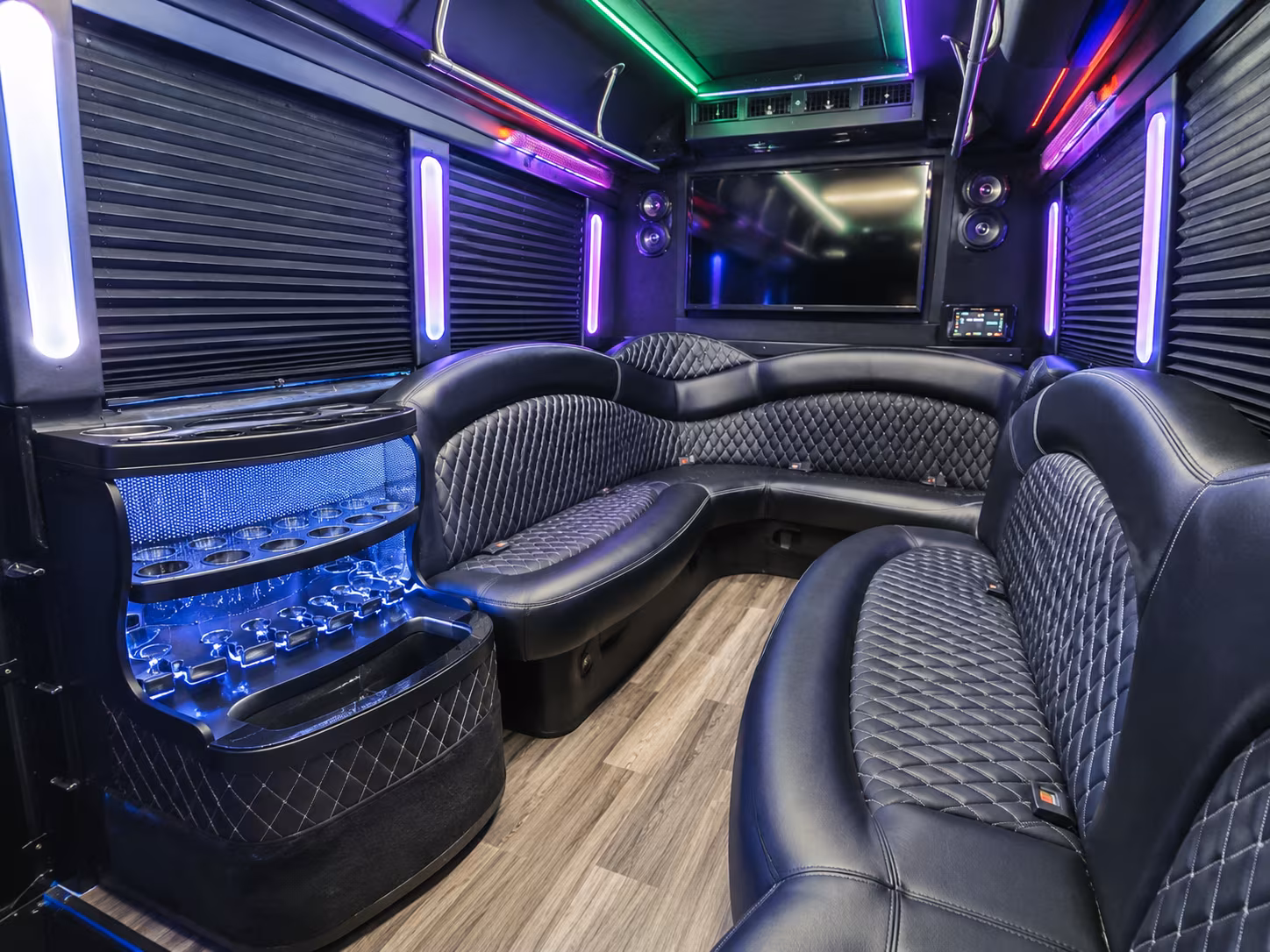 Santa Ana Birthday, Sweet 16, & Quinceañera Transportation onboard seating