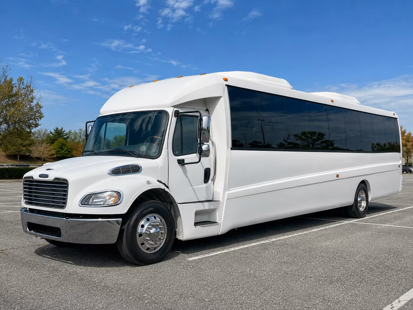Santa Ana Birthday, Sweet 16, & Quinceañera Transportation party bus exterior