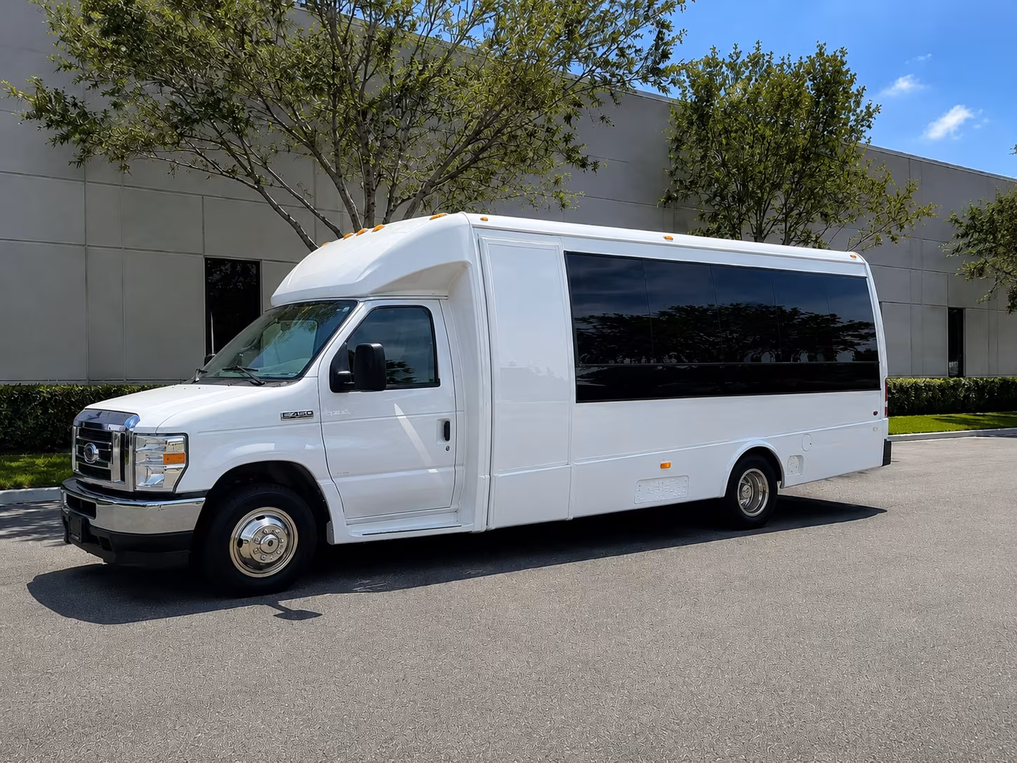 Santa Ana Corporate Transportation party bus exterior