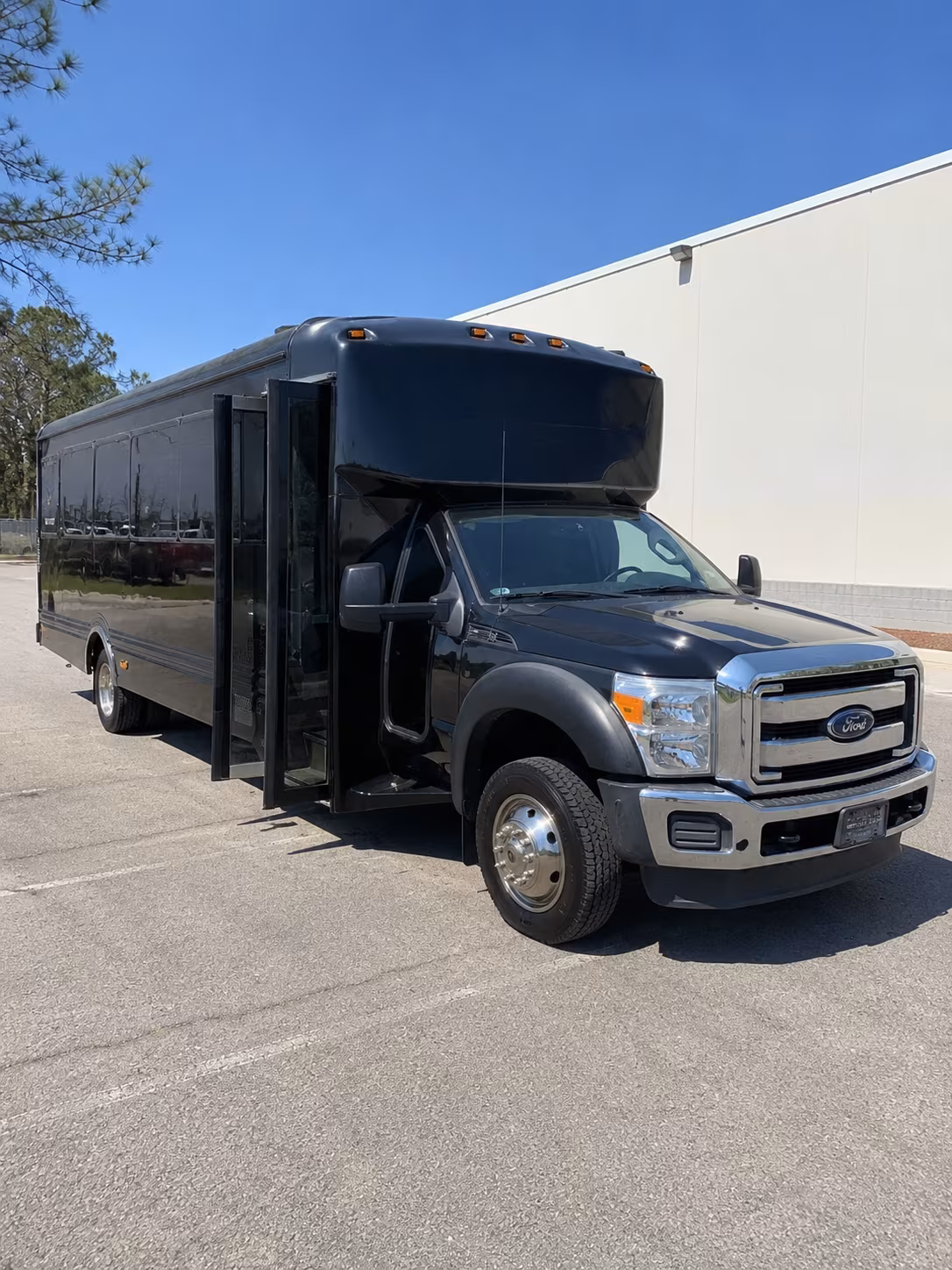 Santa Ana Private Event Transportation party bus exterior