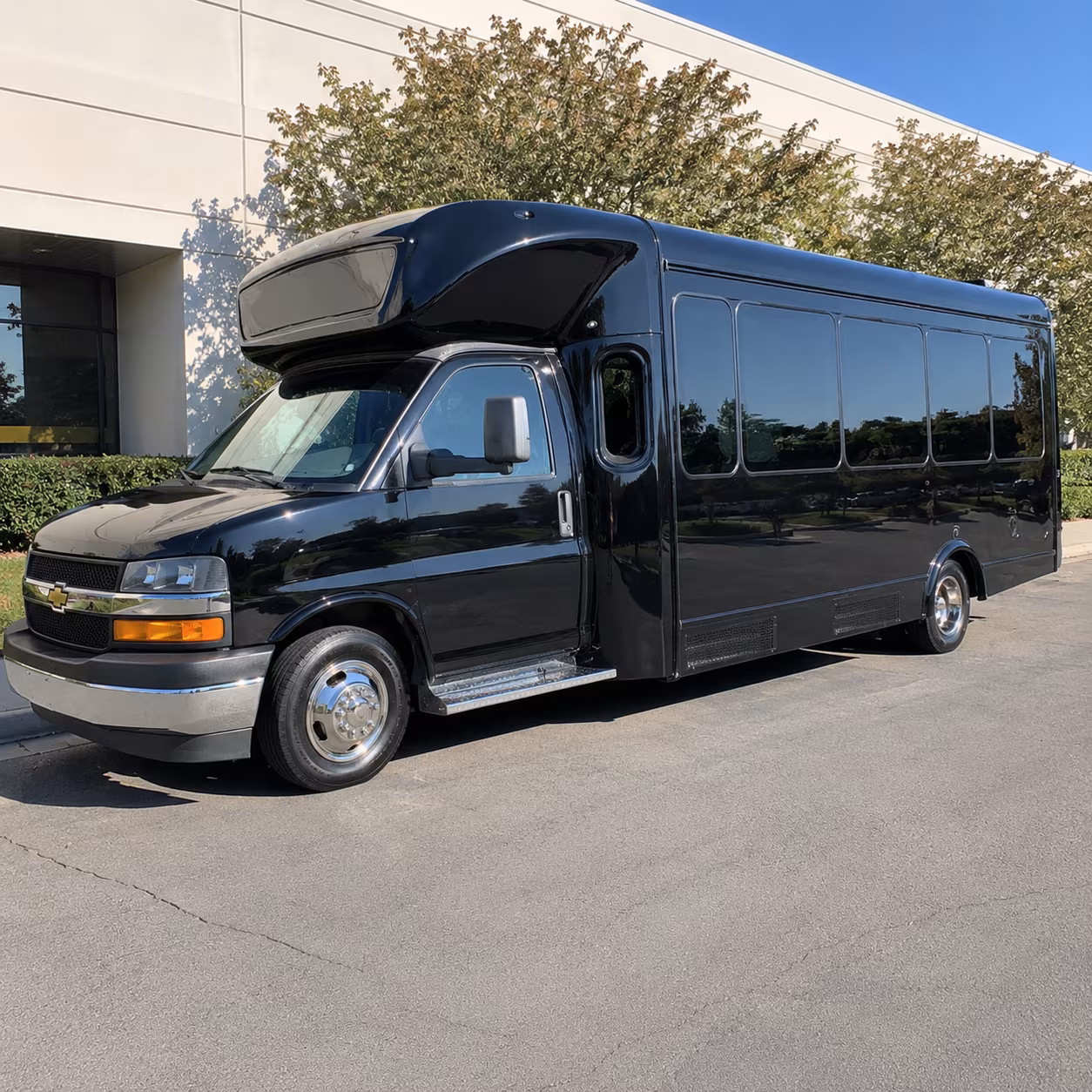 Santa Ana Prom & Homecoming Transportation party bus exterior