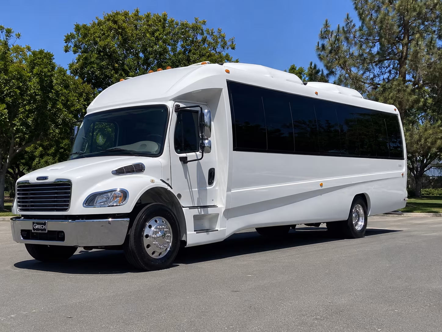 Santa Ana Prom & Homecoming Transportation party bus exterior