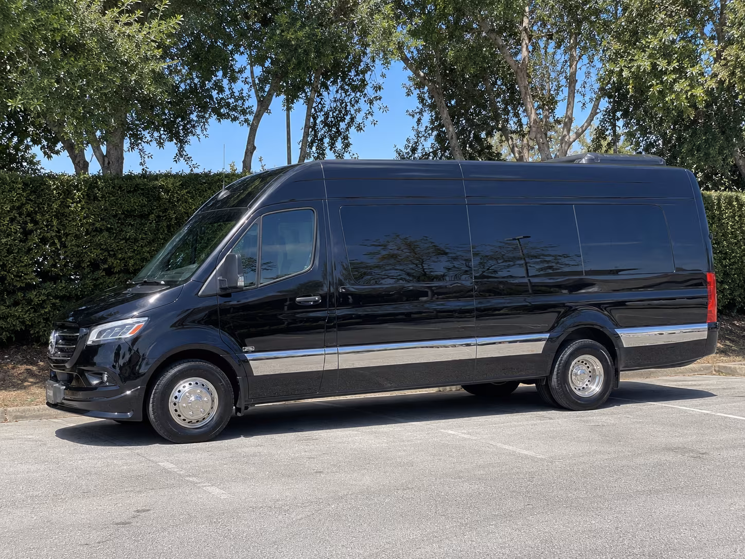 Santa Ana School Event Transportation party bus exterior
