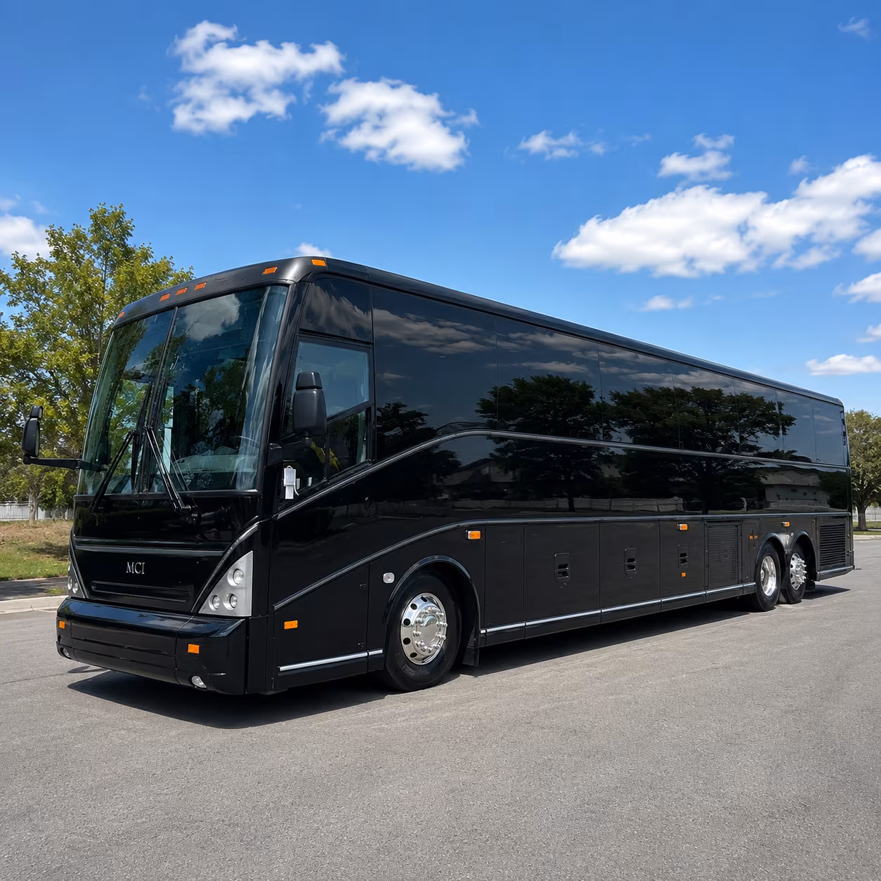 Santa Ana School Event Transportation party bus exterior