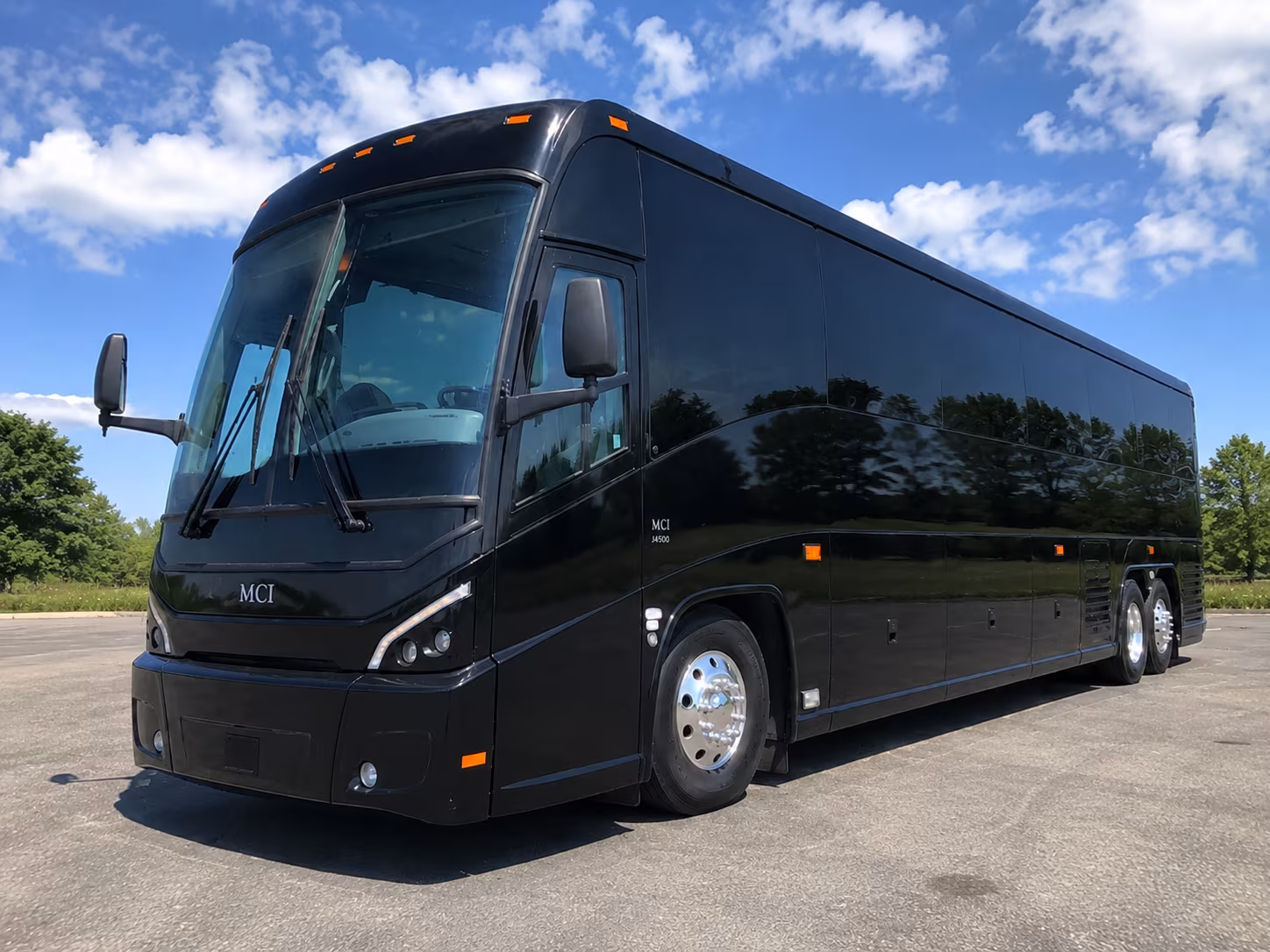 Santa Ana School Event Transportation party bus exterior