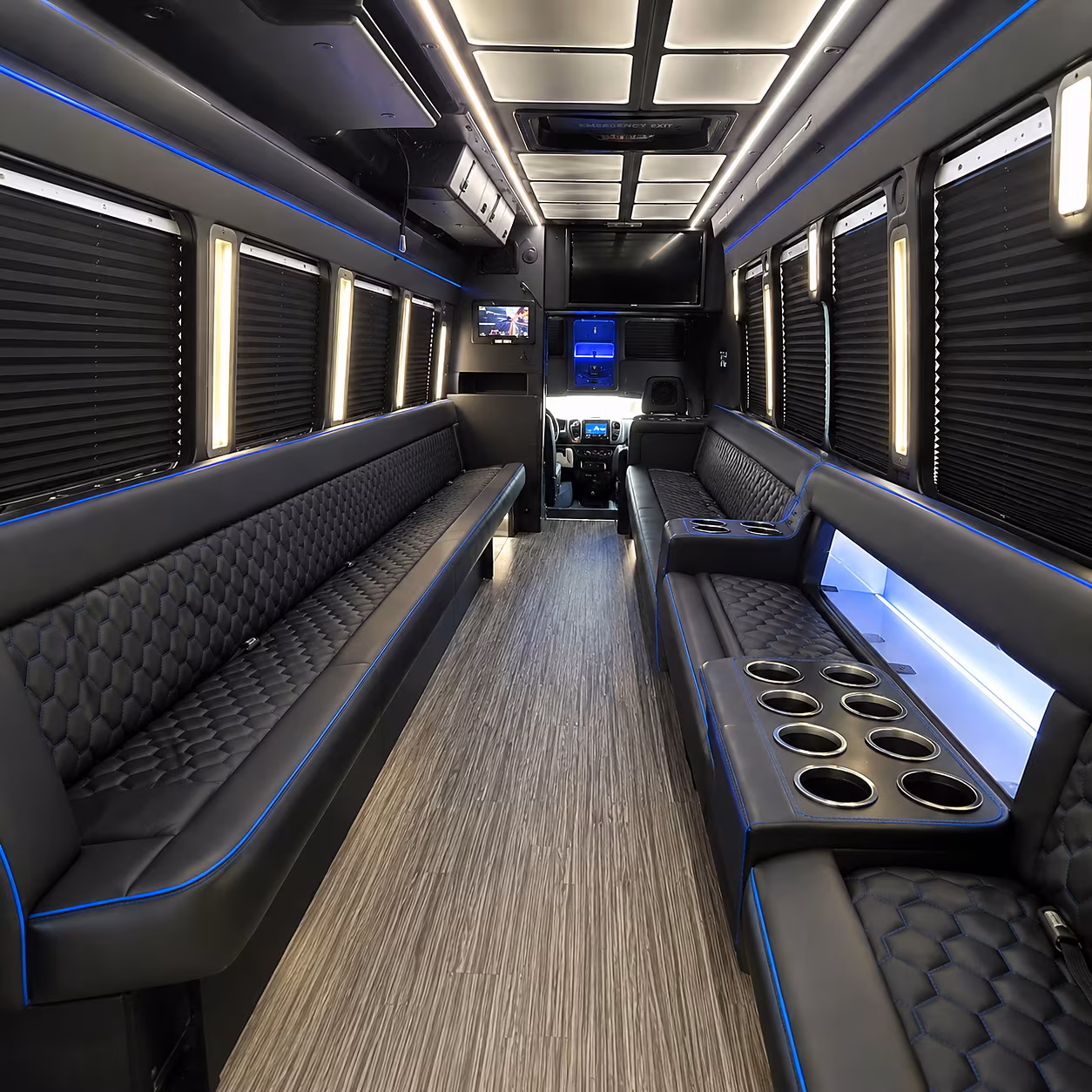 Santa Ana Sporting Event Transportation onboard seating