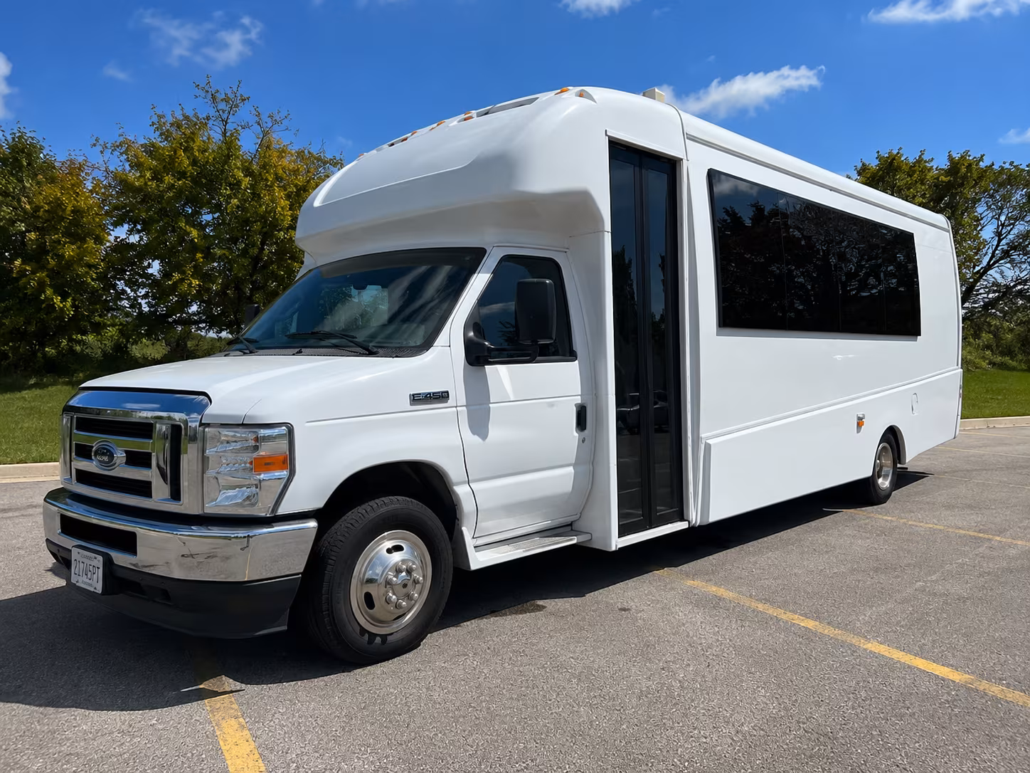 Santa Ana Wedding Transportation party bus exterior